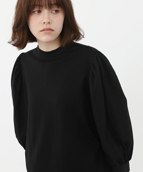 Mochi.モチ.volume sleeve tops [ma22-to-01/black]