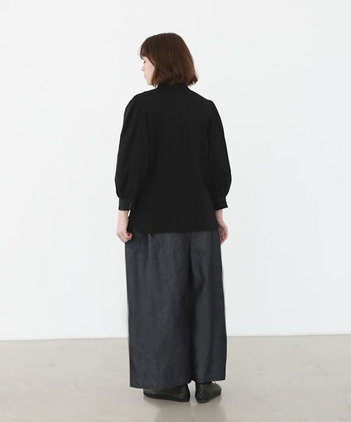 Mochi.モチ.volume sleeve tops [ma22-to-01/black]