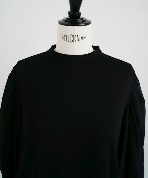 Mochi.モチ.volume sleeve tops [ma22-to-01/black]