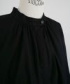 Mochi.モチ.cotton silk gather blouse [ma22-b-01/black/・1]