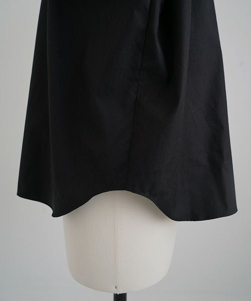Mochi.モチ.cotton silk gather blouse [ma22-b-01/black/・1]