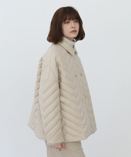 Mochi.モチ.quilted jacket [ma22-jk-02/off beige]