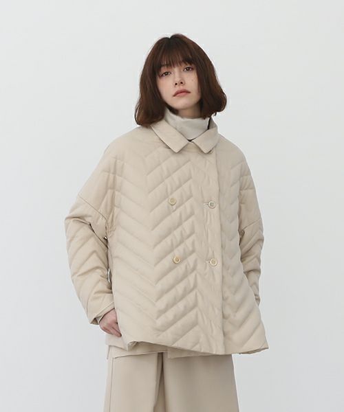 Mochi.モチ.quilted jacket [ma22-jk-02/off beige]