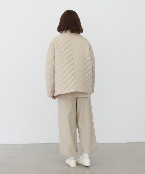 Mochi.モチ.quilted jacket [ma22-jk-02/off beige]