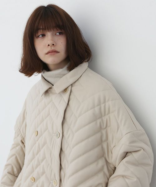 Mochi.モチ.quilted jacket [ma22-jk-02/off beige]