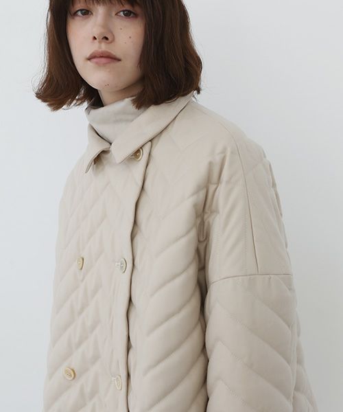 Mochi.モチ.quilted jacket [ma22-jk-02/off beige]