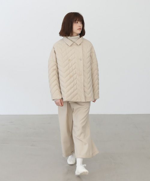 Mochi.モチ.quilted jacket [ma22-jk-02/off beige]