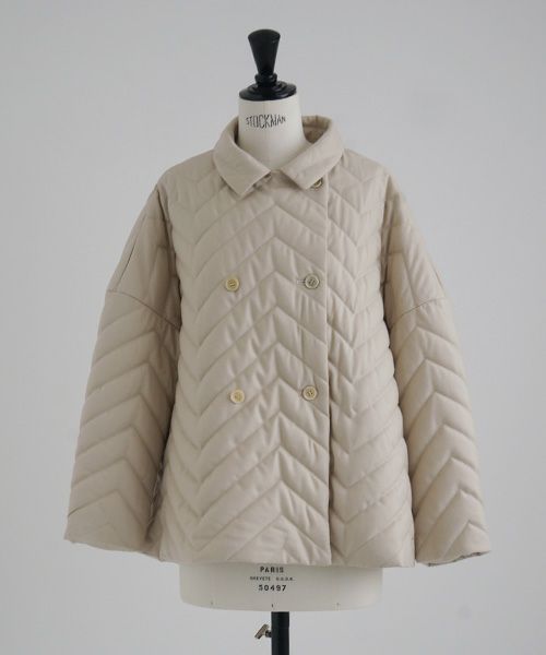 Mochi.モチ.quilted jacket [ma22-jk-02/off beige]