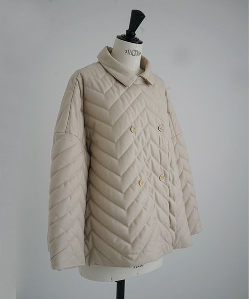 Mochi.モチ.quilted jacket [ma22-jk-02/off beige]