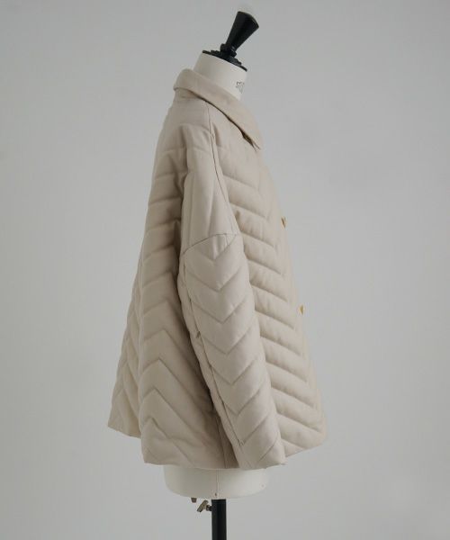 Mochi.モチ.quilted jacket [ma22-jk-02/off beige]