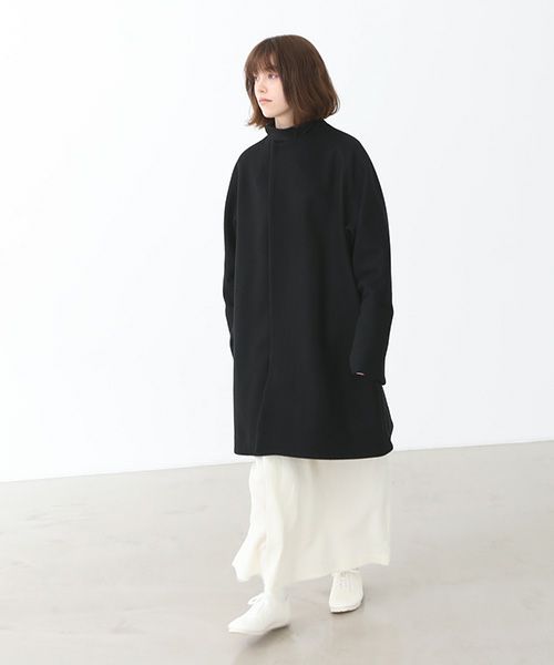Mochi.モチ.no collar middle coat [ma22-co-01/black]