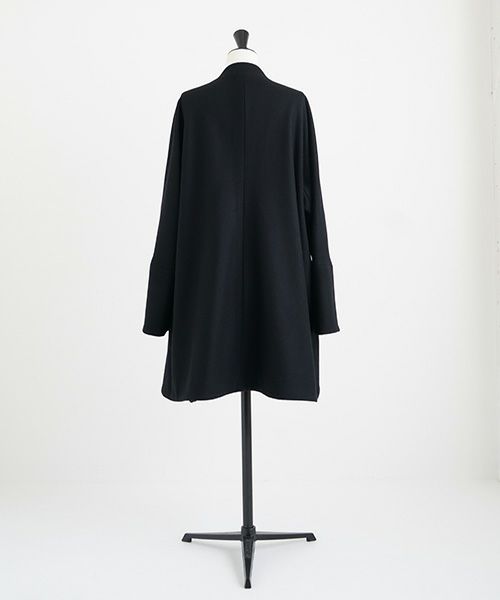 Mochi.モチ.no collar middle coat [ma22-co-01/black]