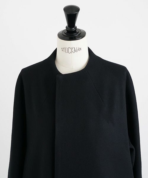 Mochi.モチ.no collar middle coat [ma22-co-01/black]