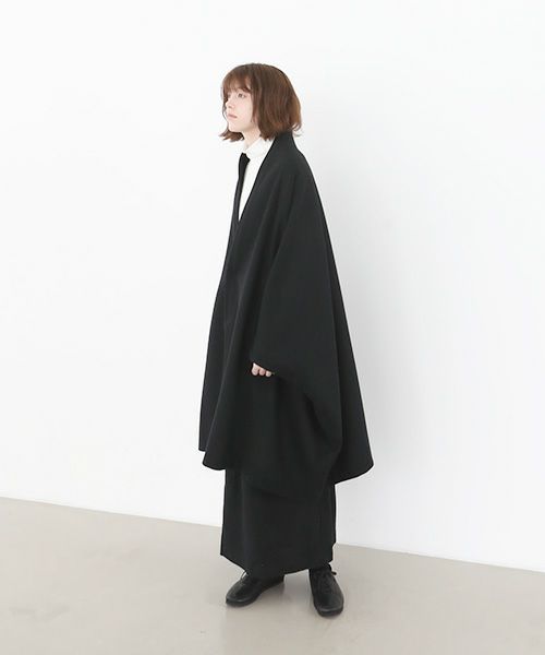 Mochi.モチ.cape coat [ma22-co-02/black・]