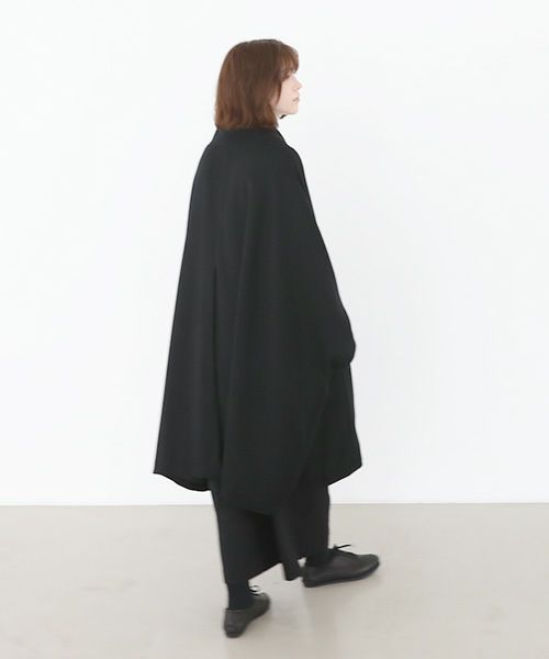Mochi.モチ.cape coat [ma22-co-02/black・]
