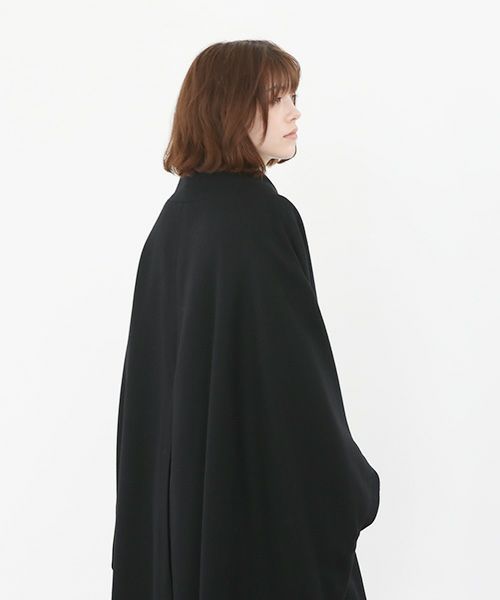 Mochi.モチ.cape coat [ma22-co-02/black・]