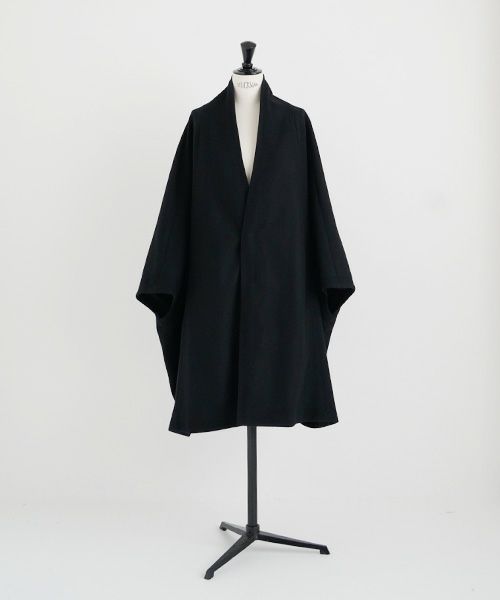 Mochi.モチ.cape coat [ma22-co-02/black・]
