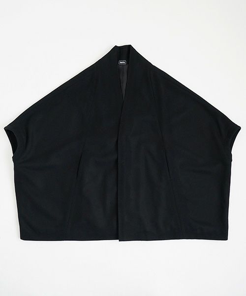 Mochi.モチ.cape coat [ma22-co-02/black・]