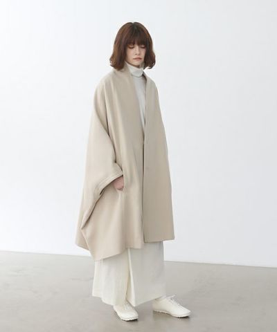 Mochi.モチ.cape coat [ma22-co-02/off beige]