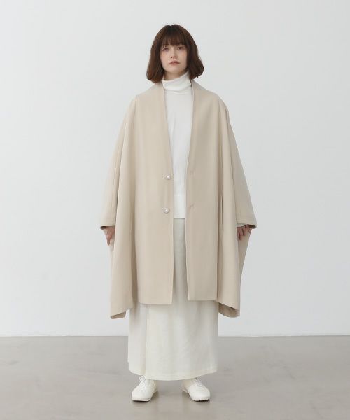 Mochi.モチ.cape coat [ma22-co-02/off beige]