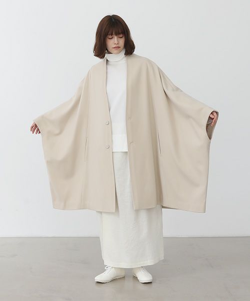 Mochi.モチ.cape coat [ma22-co-02/off beige]