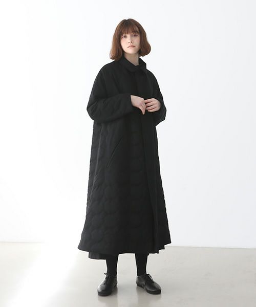 Mochi.モチ.stand fall collar coat (quilted). [ma22-co-03/quilted]