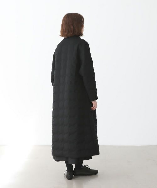 Mochi.モチ.stand fall collar coat (quilted). [ma22-co-03/quilted]
