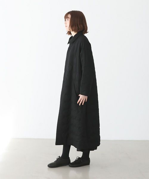 Mochi.モチ.stand fall collar coat (quilted). [ma22-co-03/quilted]