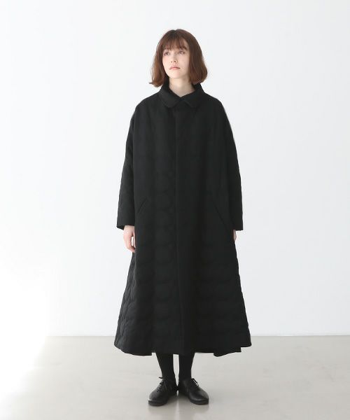 Mochi.モチ.stand fall collar coat (quilted). [ma22-co-03/quilted]