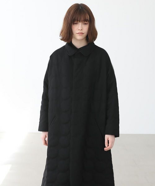 Mochi.モチ.stand fall collar coat (quilted). [ma22-co-03/quilted]
