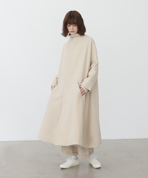 Mochiモチno collar coat [ma22-co-04-/off beige]Mochi 最新