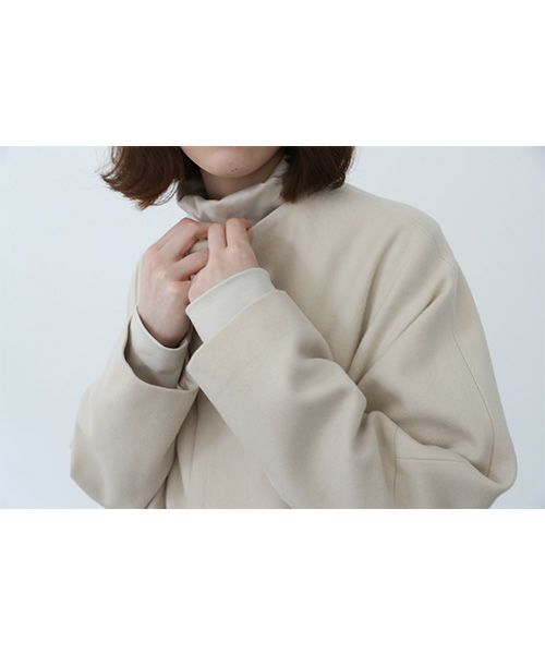 Mochi.モチ.no collar coat  [ma22-co-04-/off beige]