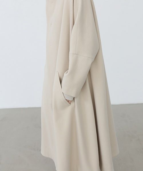 Mochi.モチ.no collar coat  [ma22-co-04-/off beige]