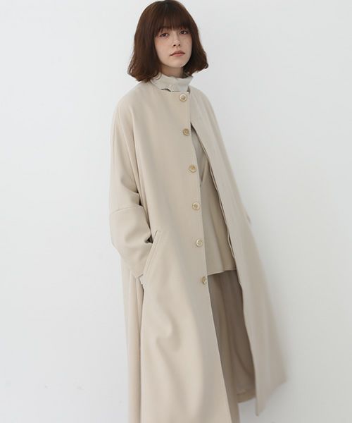 Mochi.モチ.no collar coat  [ma22-co-04-/off beige]