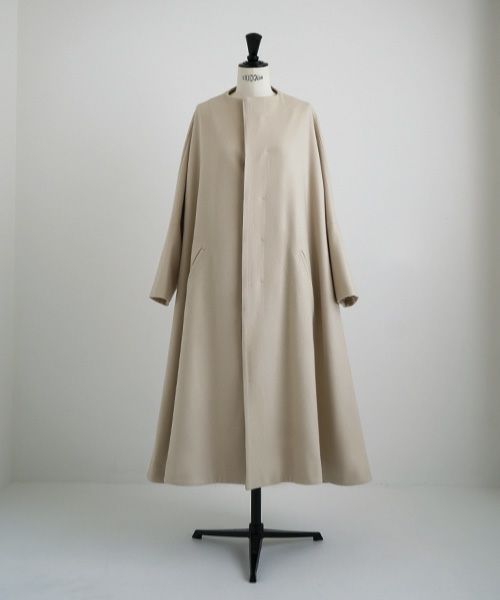 Mochi.モチ.no collar coat  [ma22-co-04-/off beige]