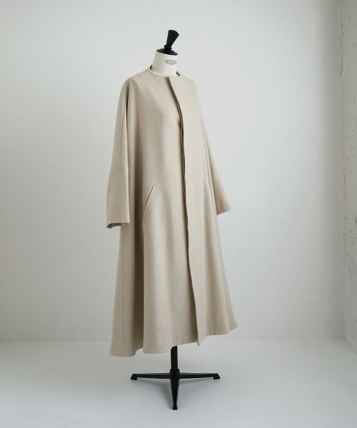 Mochi.モチ.no collar coat  [ma22-co-04-/off beige]
