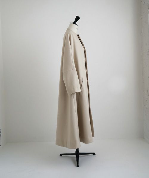 Mochi.モチ.no collar coat  [ma22-co-04-/off beige]