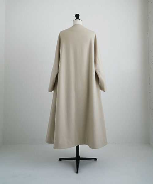Mochi.モチ.no collar coat  [ma22-co-04-/off beige]