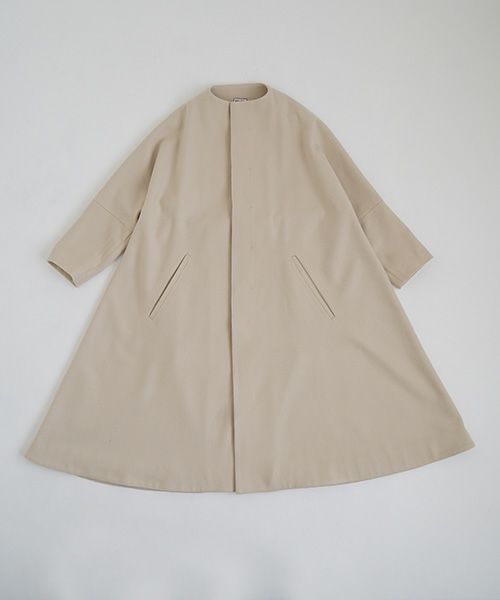 Mochi.モチ.no collar coat  [ma22-co-04-/off beige]
