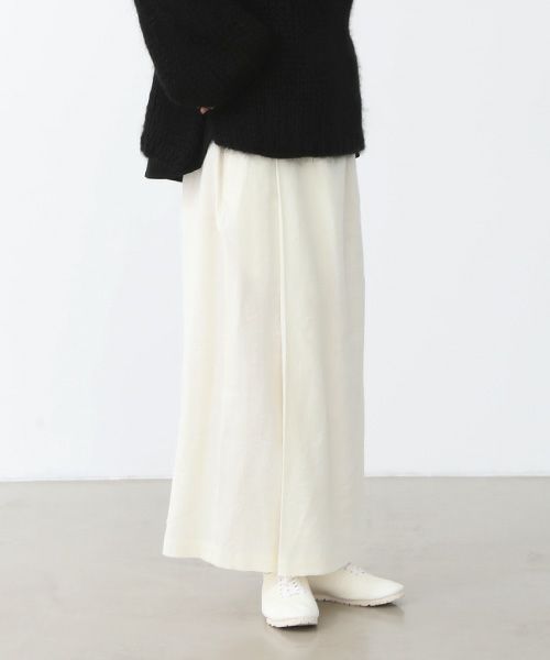 Mochi.モチ.wrap wide pants [ma22-pt-01/off white・]
