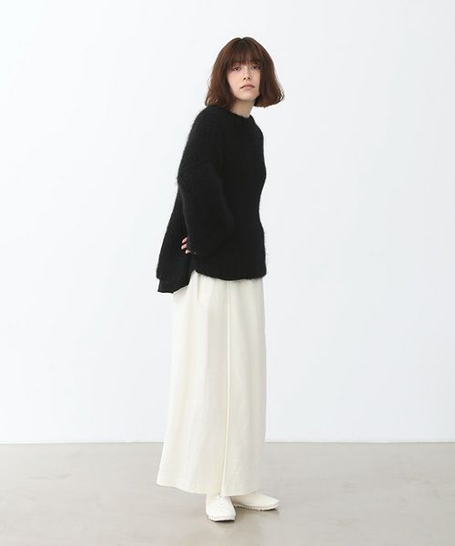 Mochi.モチ.wrap wide pants [ma22-pt-01/off white・]