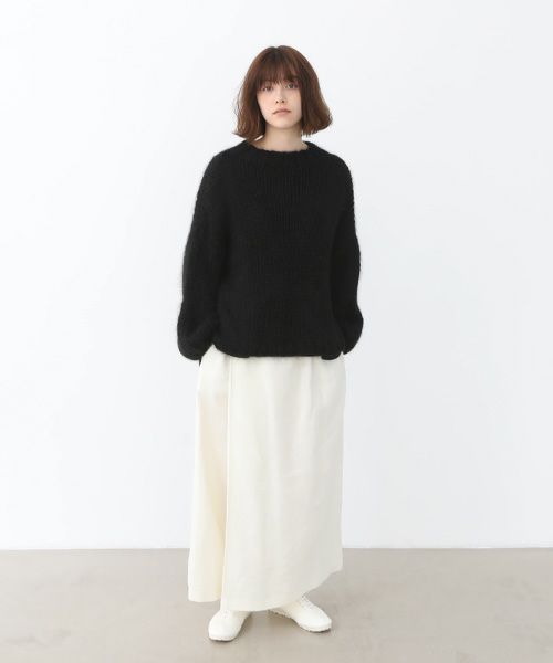 Mochi.モチ.wrap wide pants [ma22-pt-01/off white・]