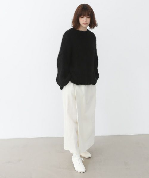 Mochi.モチ.wrap wide pants [ma22-pt-01/off white・]