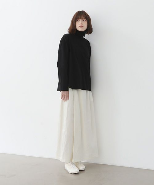 Mochi.モチ.wrap wide pants [ma22-pt-01/off white・]