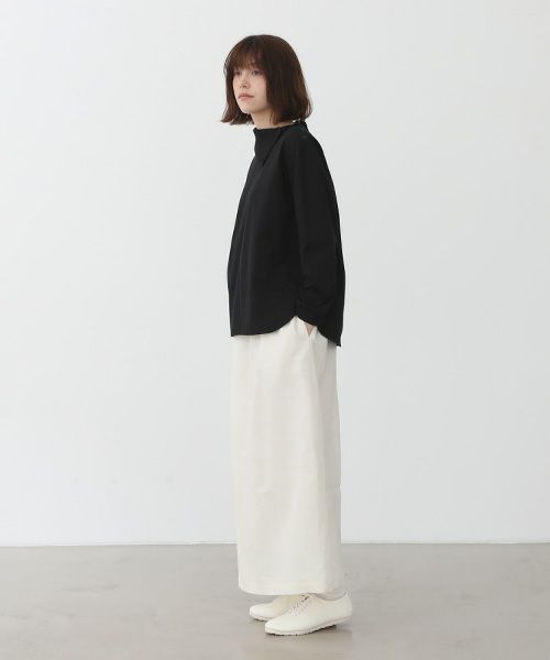 Mochi.モチ.wrap wide pants [ma22-pt-01/off white・]