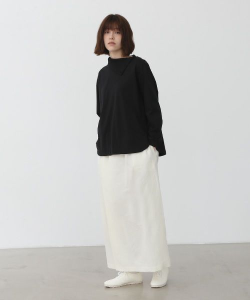 Mochi.モチ.wrap wide pants [ma22-pt-01/off white・]