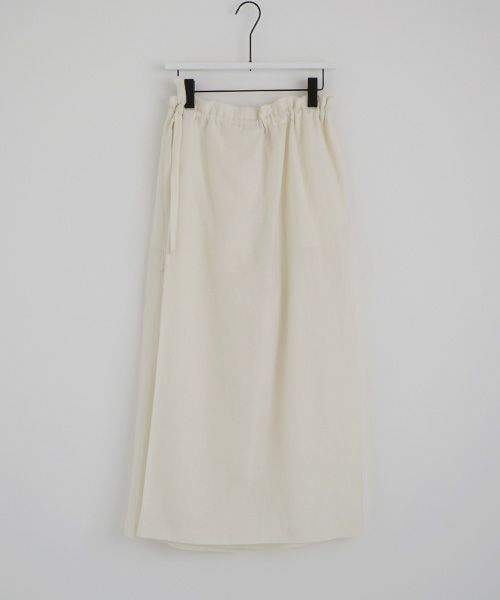 Mochi.モチ.wrap wide pants [ma22-pt-01/off white・]