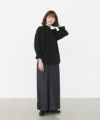 Mochi.モチ.wrap denim pants [ma22-pt-01/dark indigo]