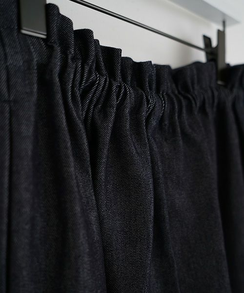 Mochi.モチ.wrap denim pants [ma22-pt-01/dark indigo]