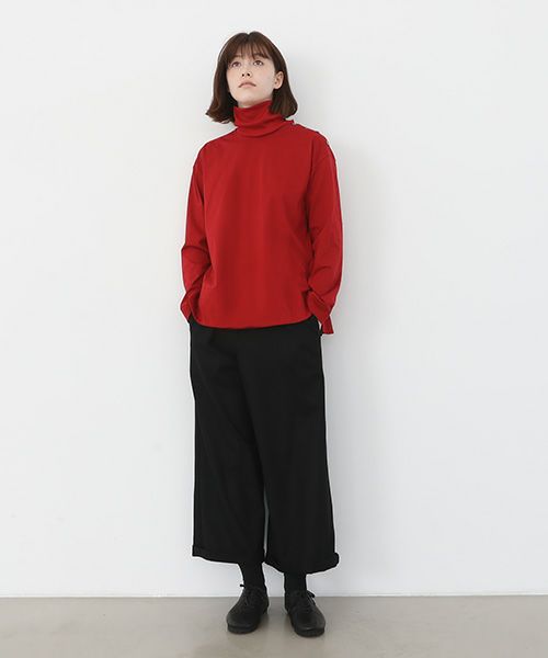 Mochi.モチ.asymmetry wide pants [ma22-pt-02/black/・1]